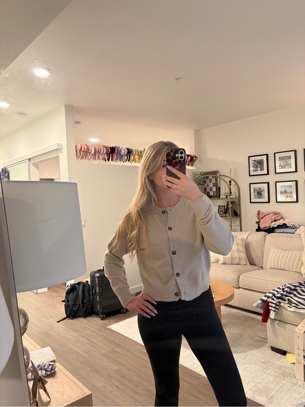 Truth Cream Button-Front Knit Cardigan